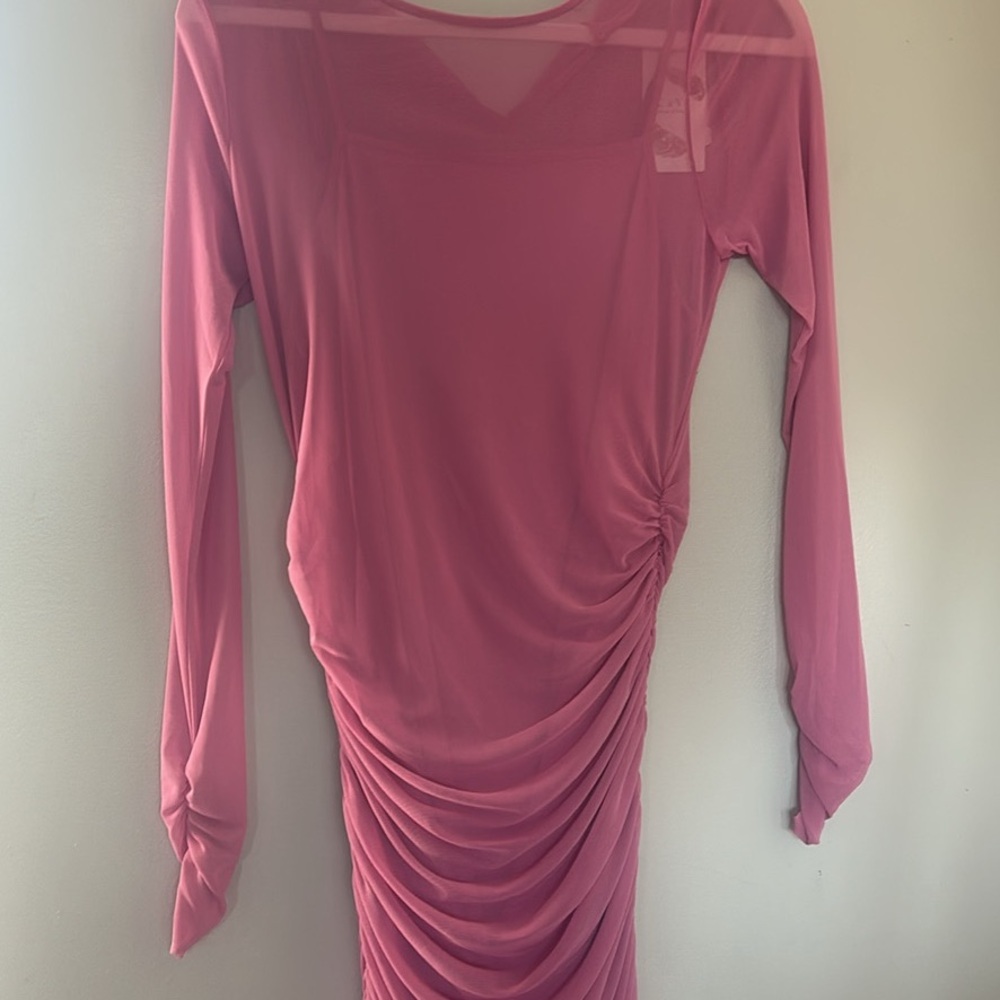 Pink Ruched Dress - Picture 2 of 3